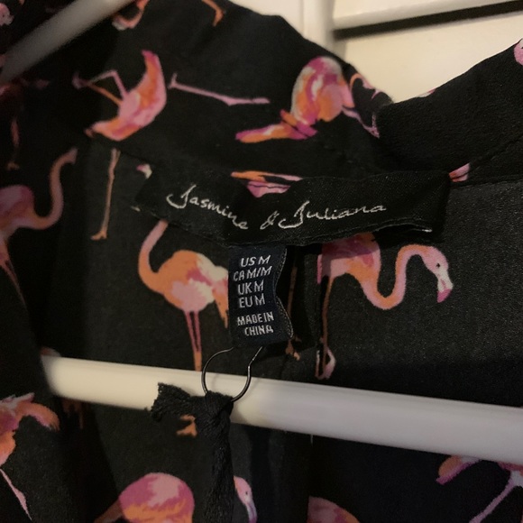 NWT Beachy flamingo button up - Picture 6 of 6